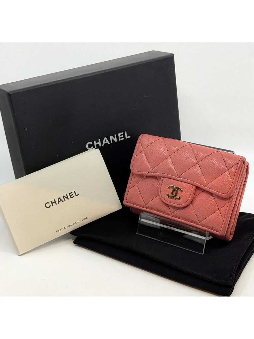 Chanel Matelasse Tri-Fold Wallet Caviar #284544C59B